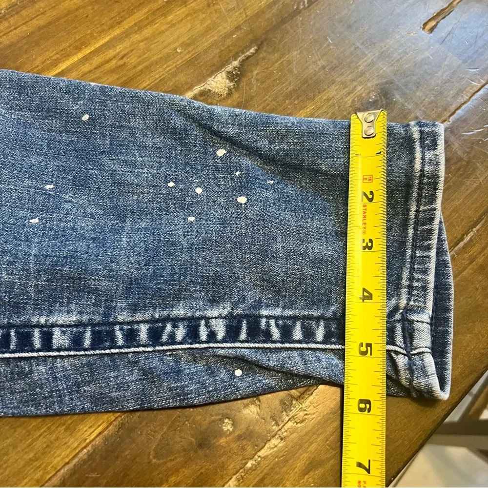 True Religion Curvy Plus Size Jeans Stretchy Splatter Dark Blue 42 3XL 22 - Picture 13 of 13